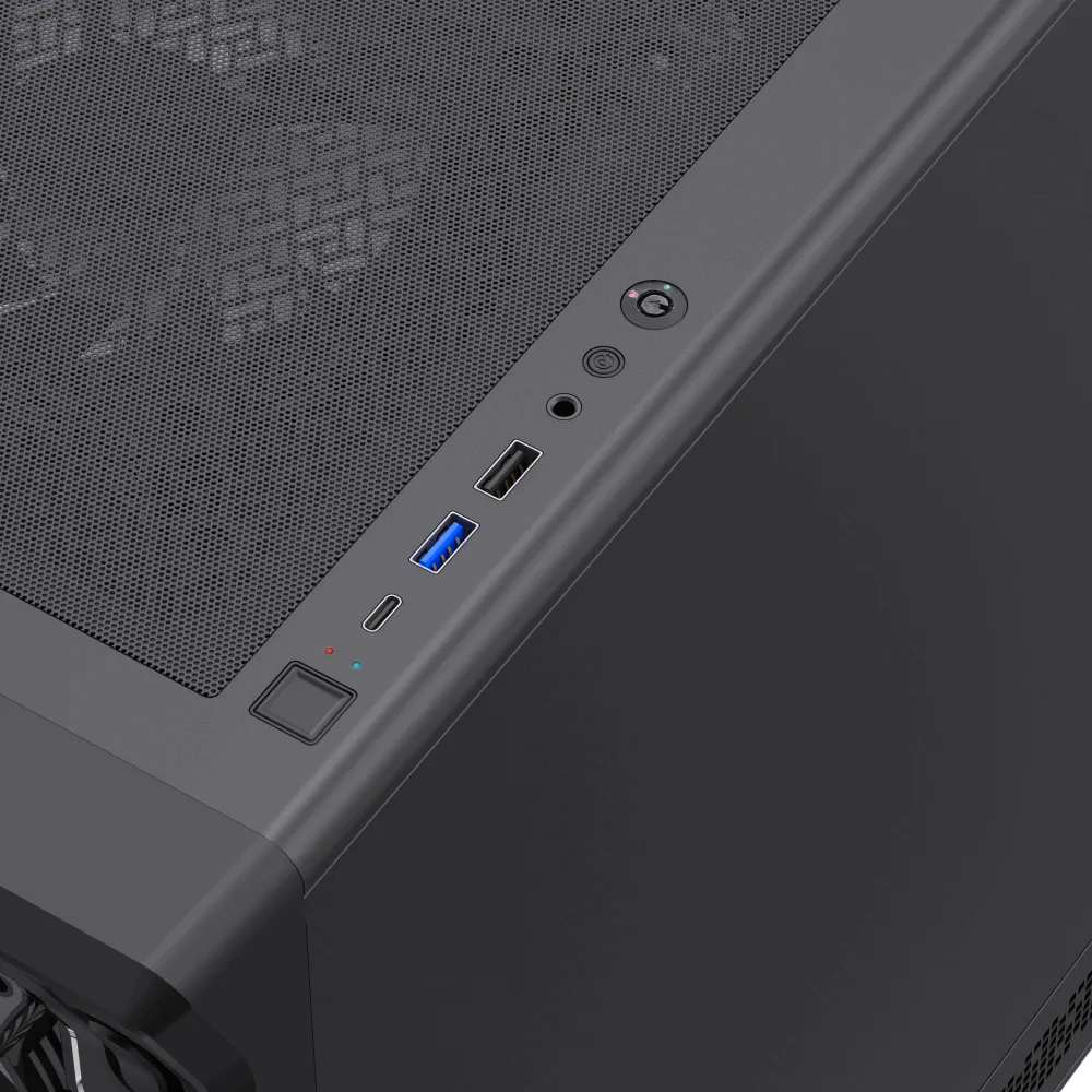 Корпус GameMax Starlight 2 AB Black [Midi Tower, 4 x 120 мм ARGB, черный]