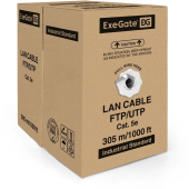 Кабель сетевой ExeGate UTP4-C5e-CCA-S25-IN-PVC-GY-305, бухта Cable UTP, (~305м) серый