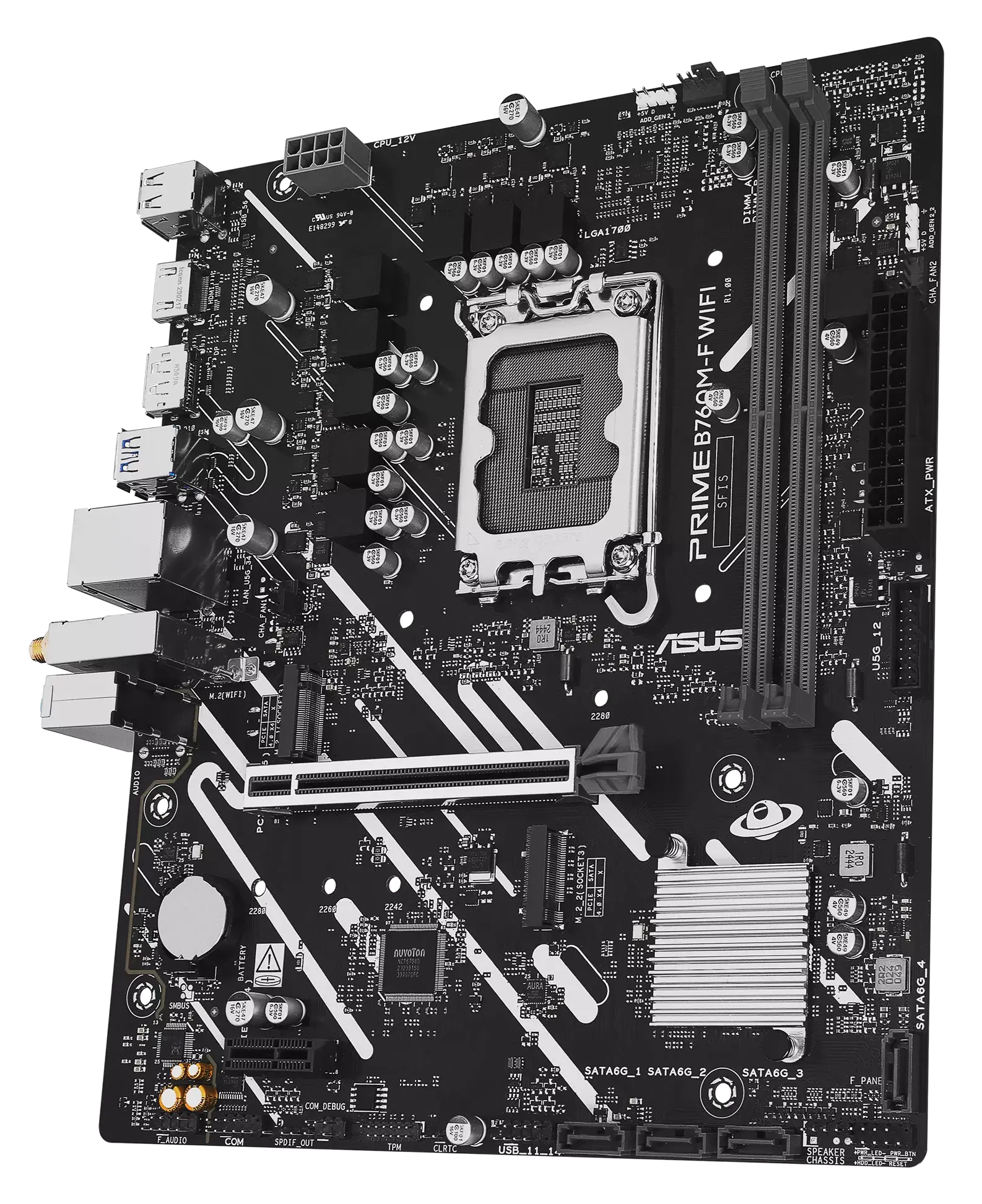 Материнская плата Asus PRIME B760M-F WIFI [LGA 1700, Intel B760, 2xDDR 5, 2xM.2, 1xPCI-E x16, Micro-ATX]