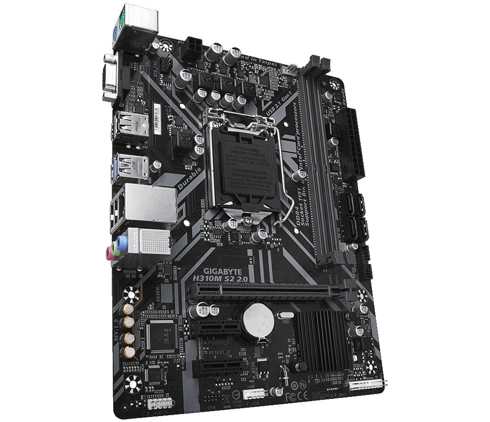 Материнская плата Gigabyte H310M S2 2.0, LGA1151/ 2 x DDR4/ mATX