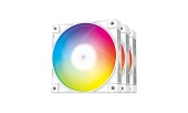 Комплект кулеров для компьютерного корпуса Deepcool FC120 WHITE-3 в1