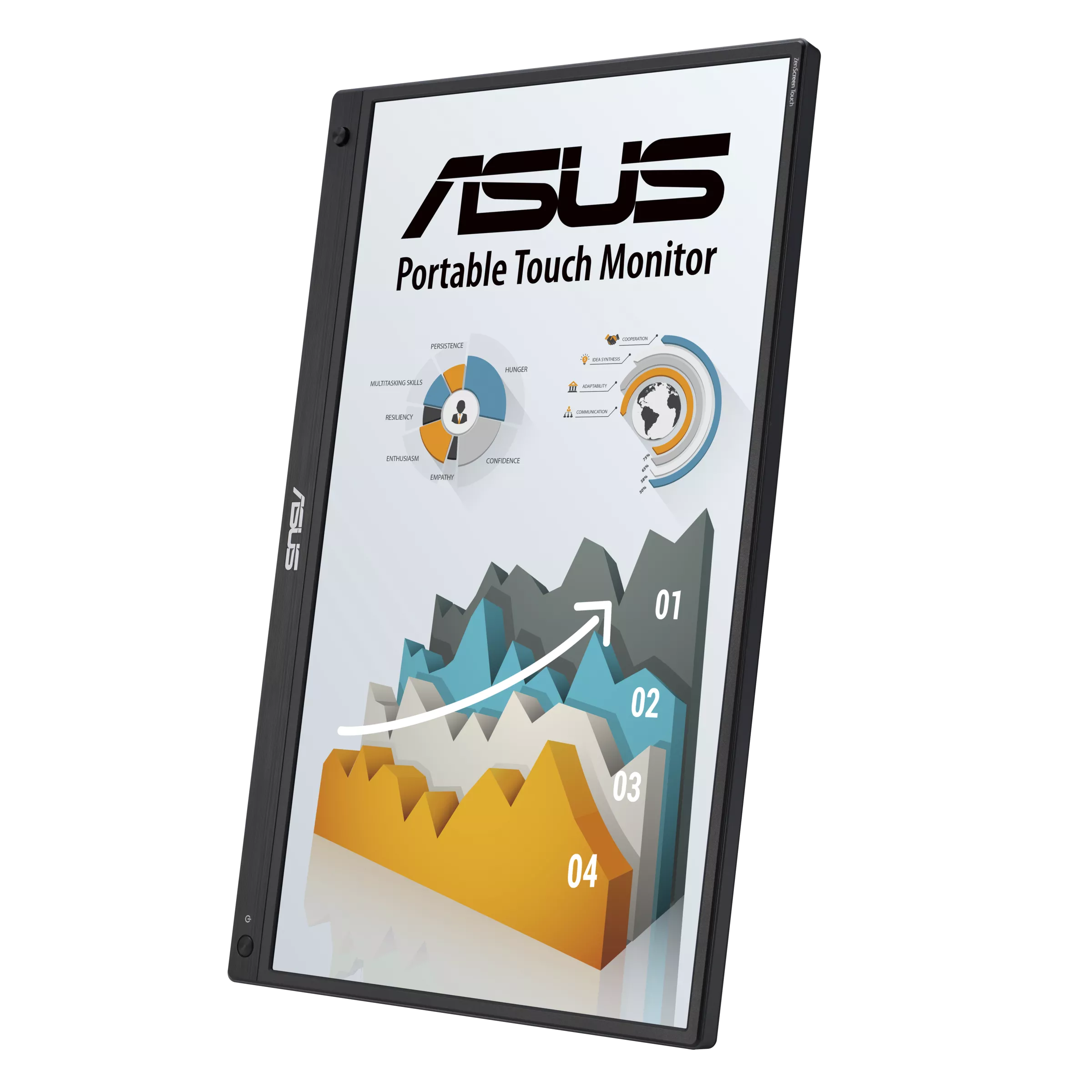 Монитор Asus MB16AHT (90LM0890-B01170) [15.6", IPS, 1920x1080, 60 Гц, 5 ms, Mini HDMI, USB Type-C x2]