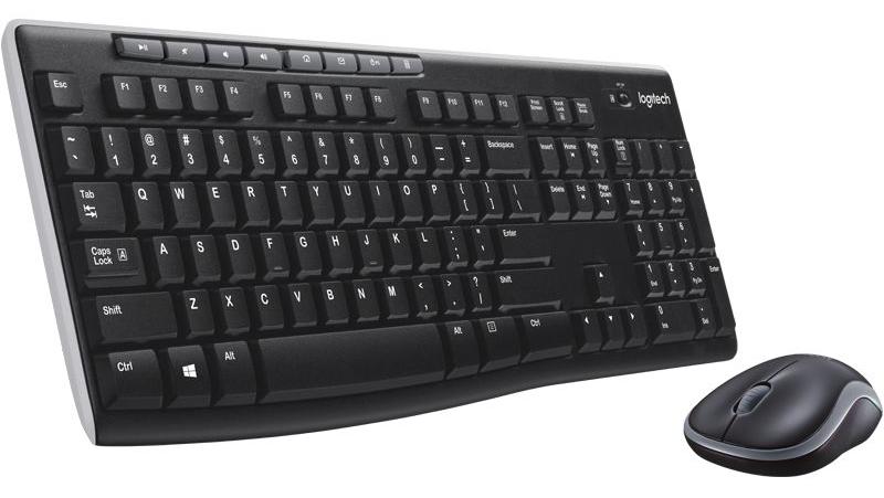 Клавиатура Logitech MK270 (920-004518) [Мембранная, беспроводная, клавиш - 112, черная]