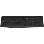 Клавиатура Canyon KB-W01 (CNE-CKEYW01-RU) [мембранная, беспроводная, черная]