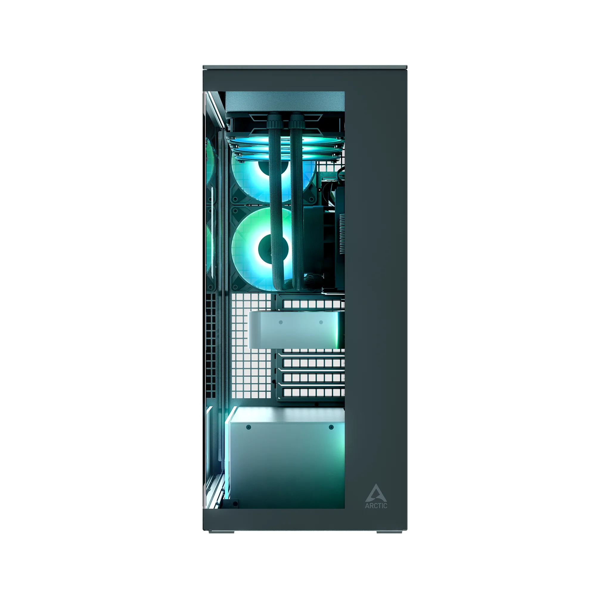 Корпус Arctic Xtender Black(Clear Glass) (ACPCC00023A) [Full Tower, 2×120 мм + 3×140 мм A-RGB, Черный]
