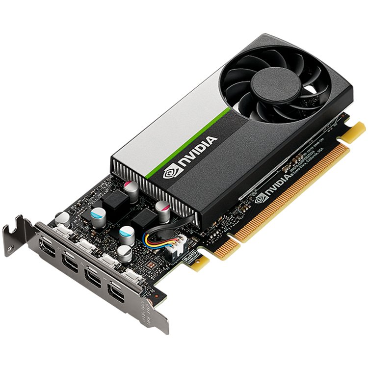 Видеокарта PNY NVIDIA T1000 4GB LowProfile [4 ГБ, GDDR6, 128 бит, mini-DisplayPort (4 шт)]