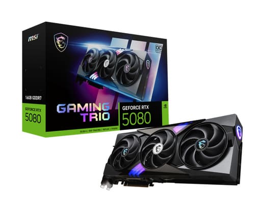 Видеокарта MSI GeForce RTX 5080 16G GAMING TRIO OC