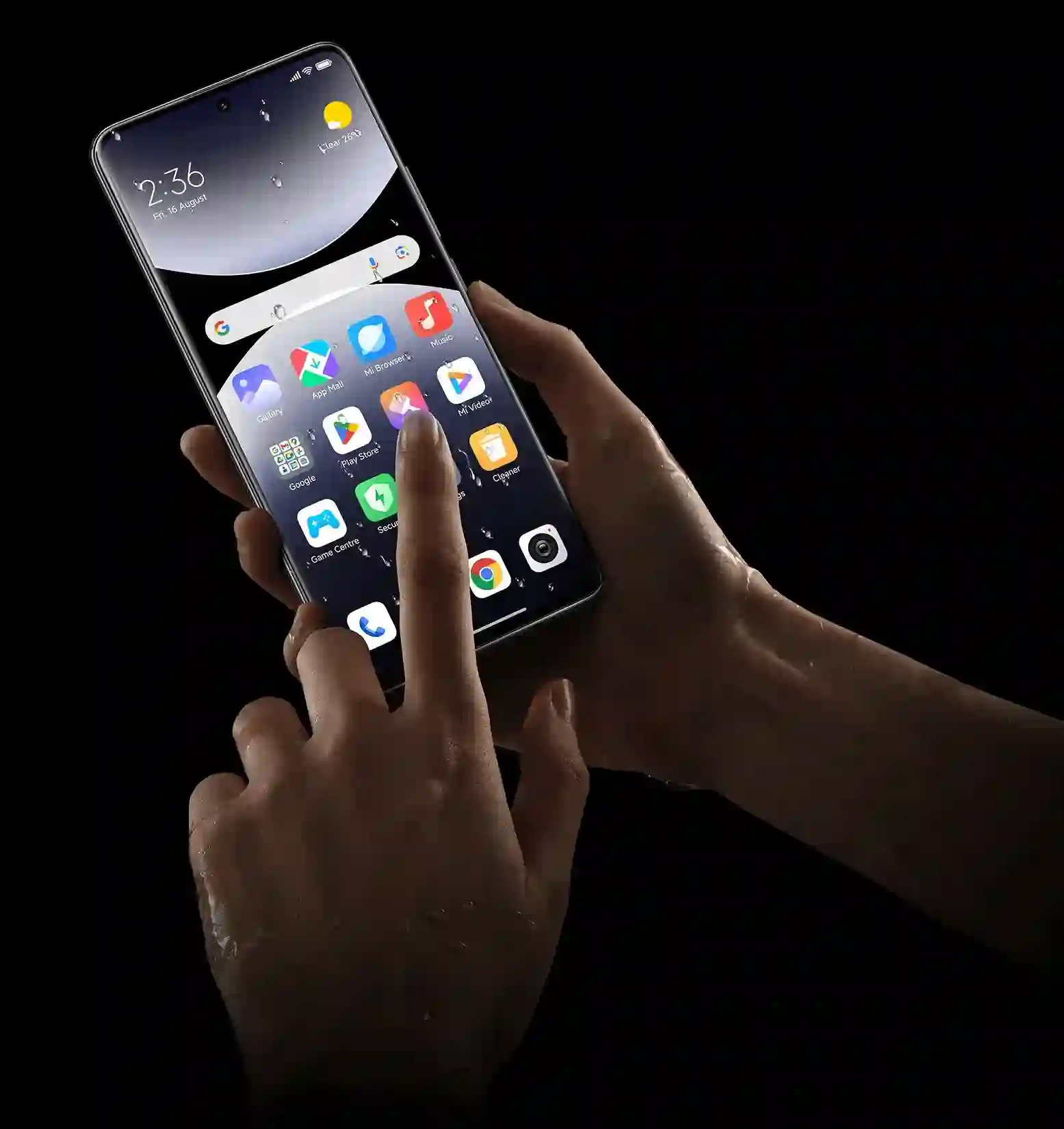 Технология касания мокрыми пальцами