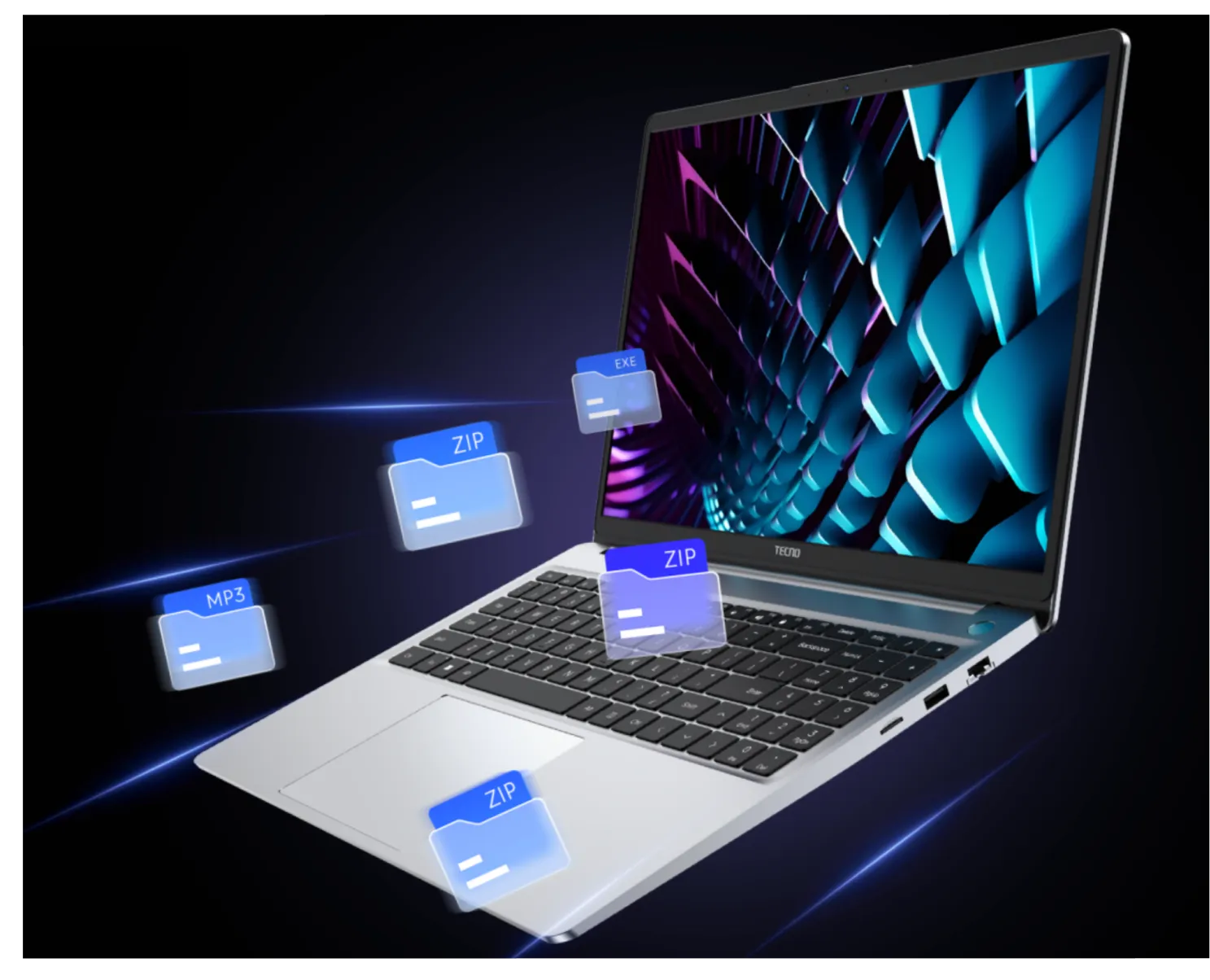 Большой объём хранилища данных до 1 ТБ SSD и оперативная память до 32 ГБ