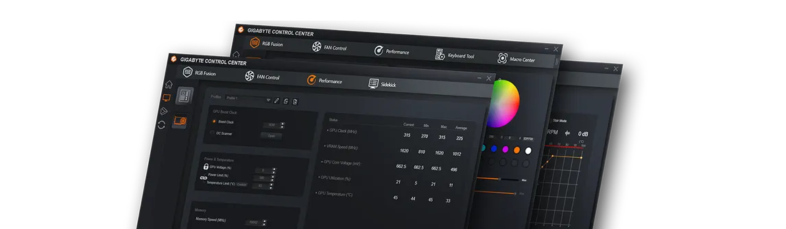 Приложение GIGABYTE Control Center