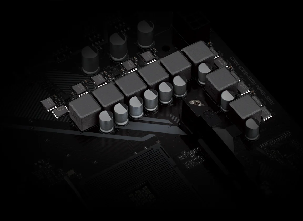 Решение VRM с 5+3 фазами, полностью цифровое, с MOSFET’ами с низким сопротивлением (Low RDS(on))