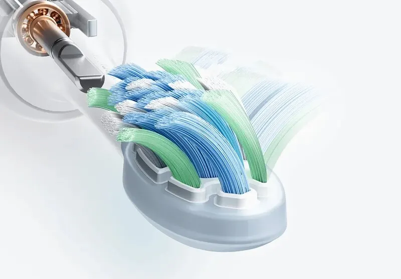 Соответствует технике чистки зубов Басса