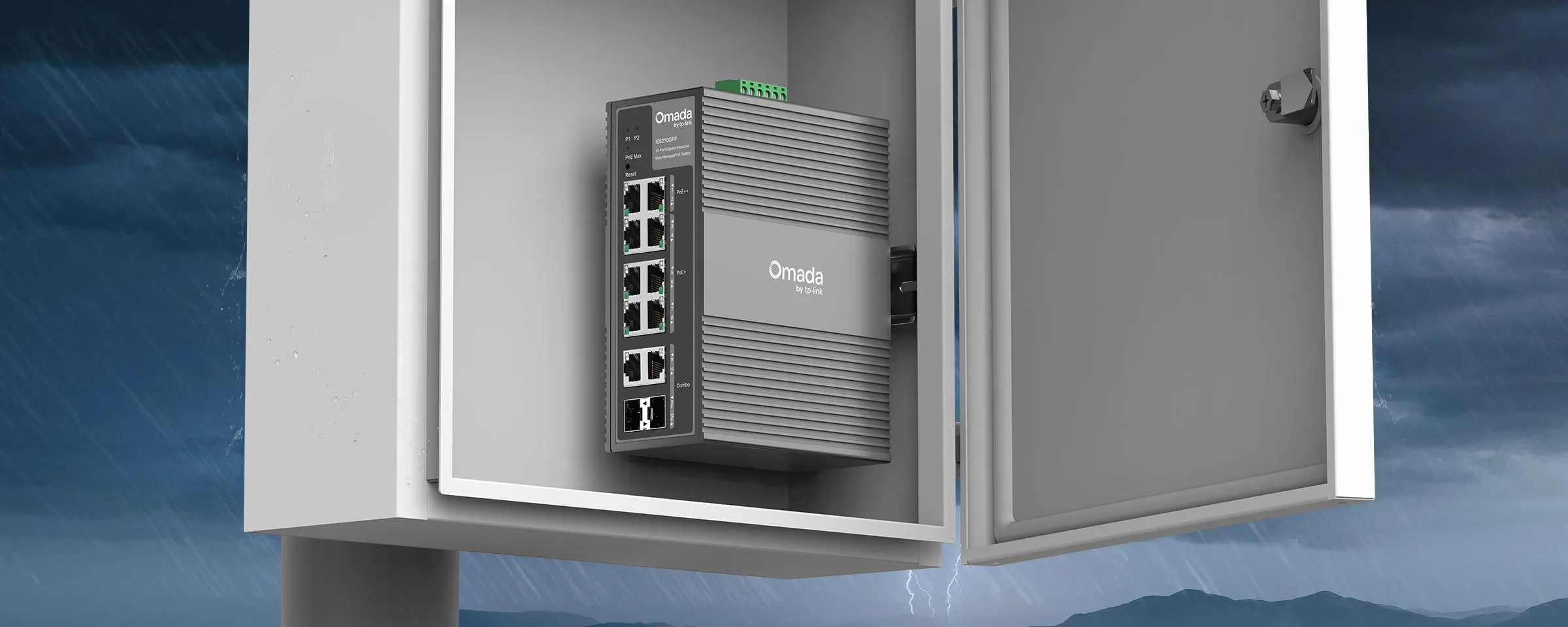 Промышленный 10 - портовый гигабитный легко управляемый коммутатор Omada PoE++