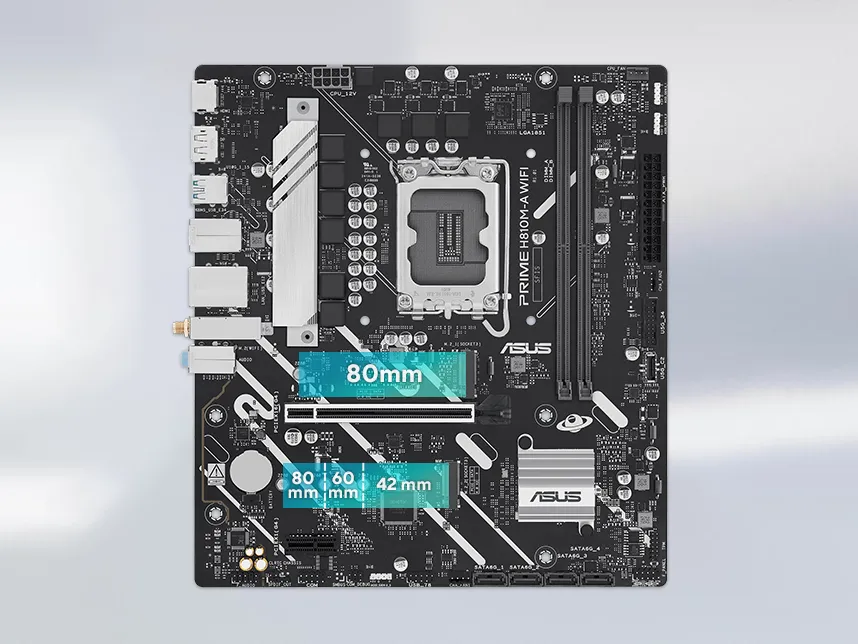 Два слота M.2 (до 64 Гбит/с)