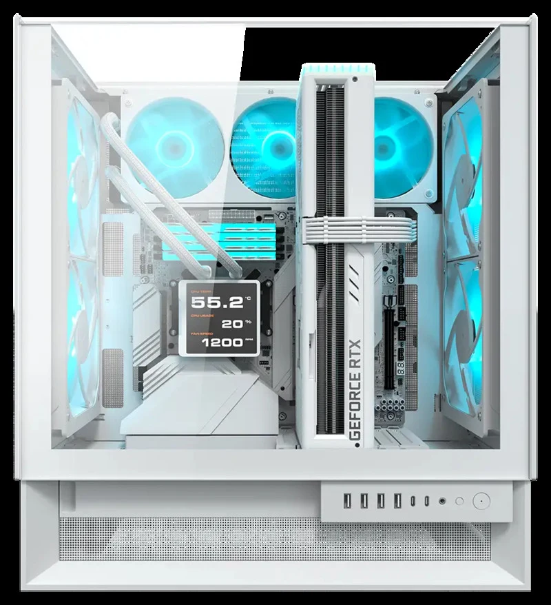 Вертикальное крепление графического процессора без кронштейна