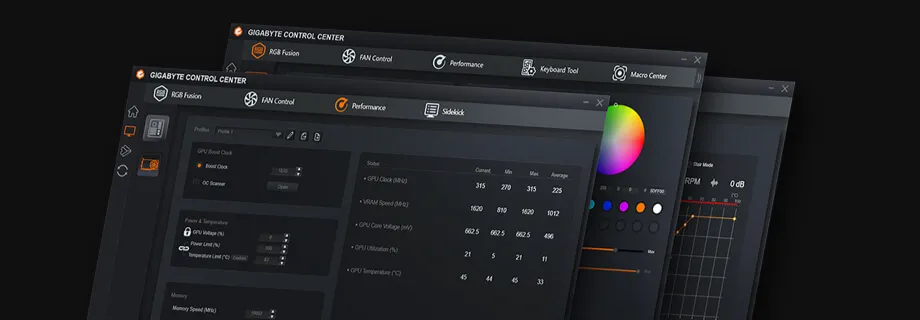 Приложение GIGABYTE Control Center