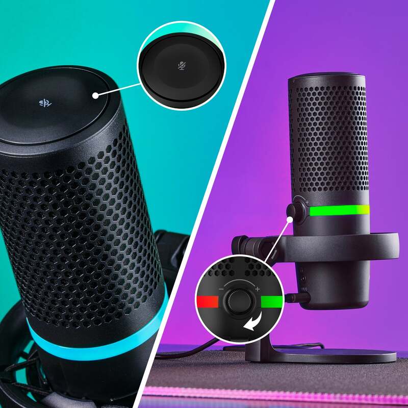 Сенсорный датчик выключения микрофона и регулировка усиления