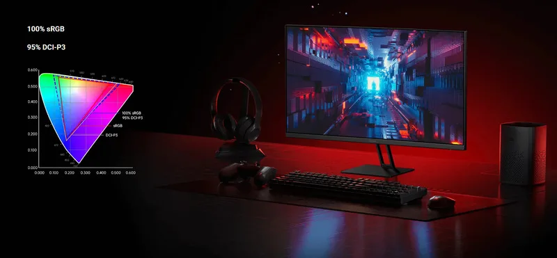 Цветовое пространство DCI-P3 и sRGB для плавных переходов между насыщенными цветами