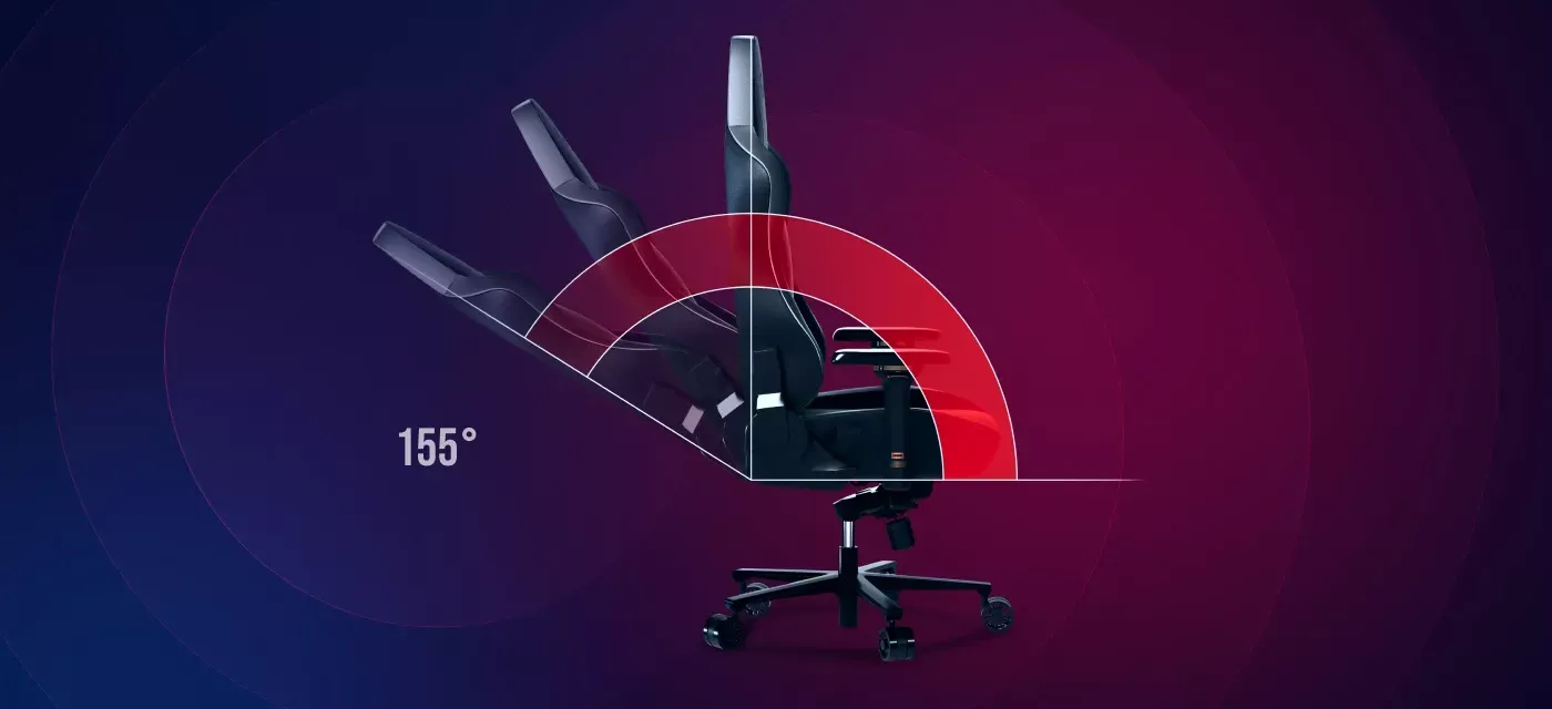 Регулируемая спинка 90° – 155°