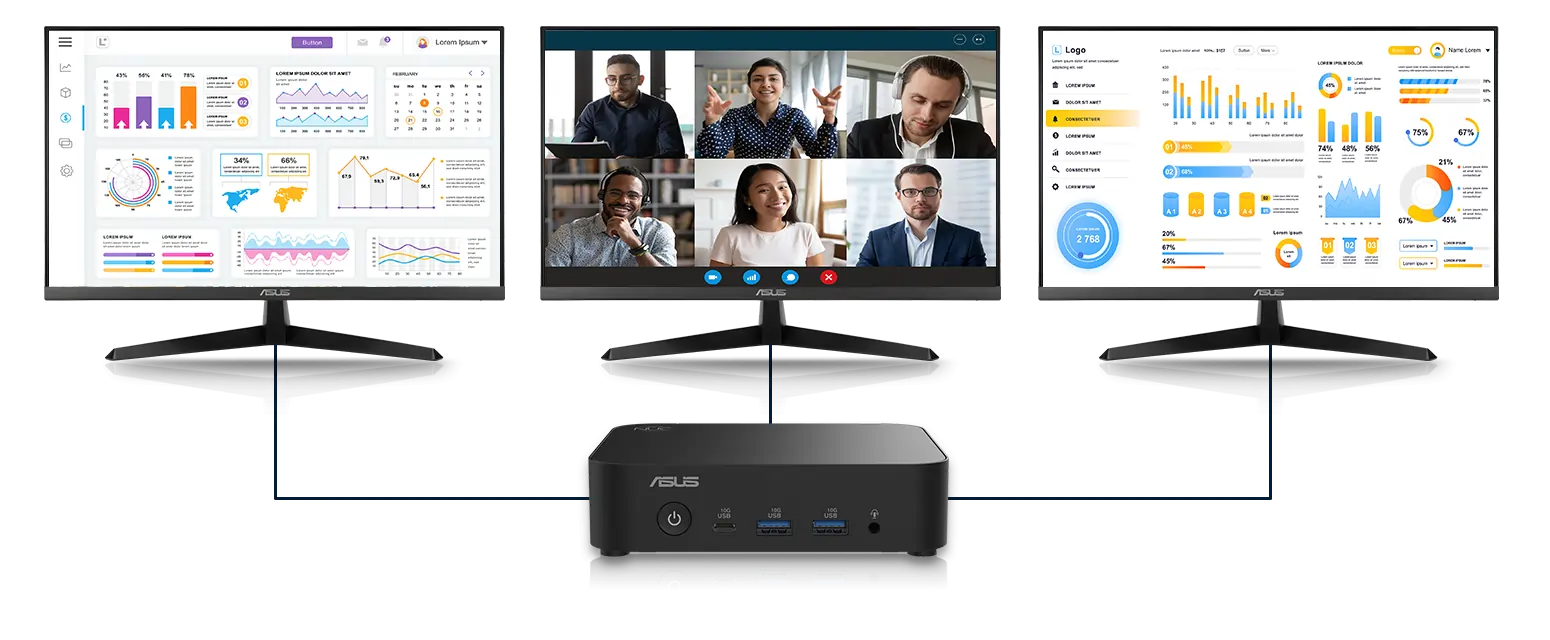 Многозадачность с поддержкой трех дисплеев