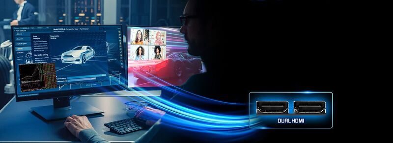 Два разъёма HDMI