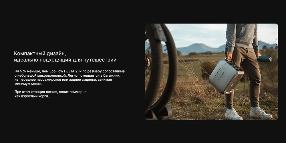 Компактная и портативная зарядная станция EcoFlow DELTA 3