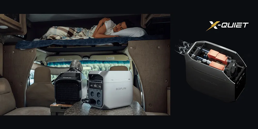 < 30 дБ - уровень шума зарядной станции EcoFlow RIVER 3 Plus