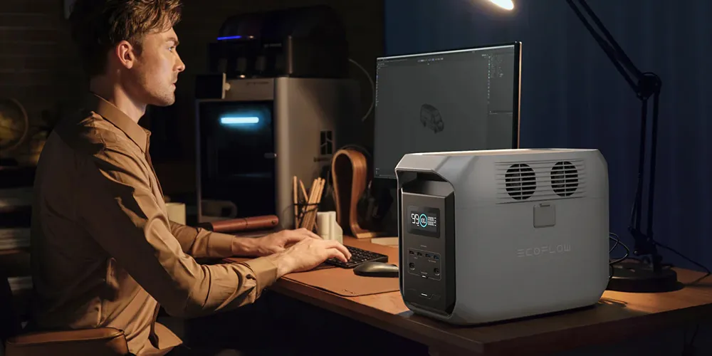Портативная зарядная станция EcoFlow DELTA 3 (1500) - ИБП для аварийного домашнего электроснабжения