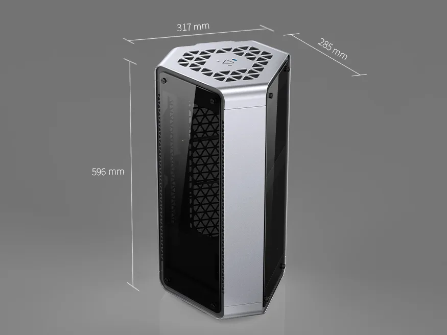 Концептуальный дизайн вертикальной треугольной призмы