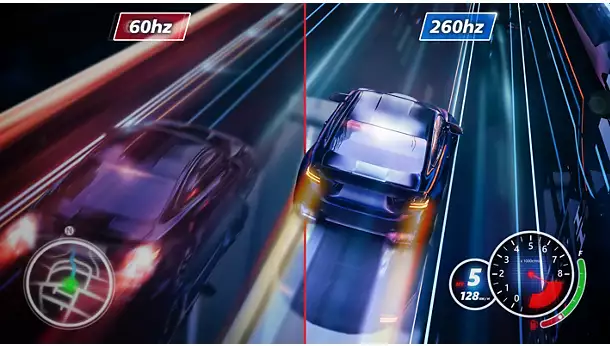 Сверхвысокая частота обновления 260 Гц для игрового процесса без задержек