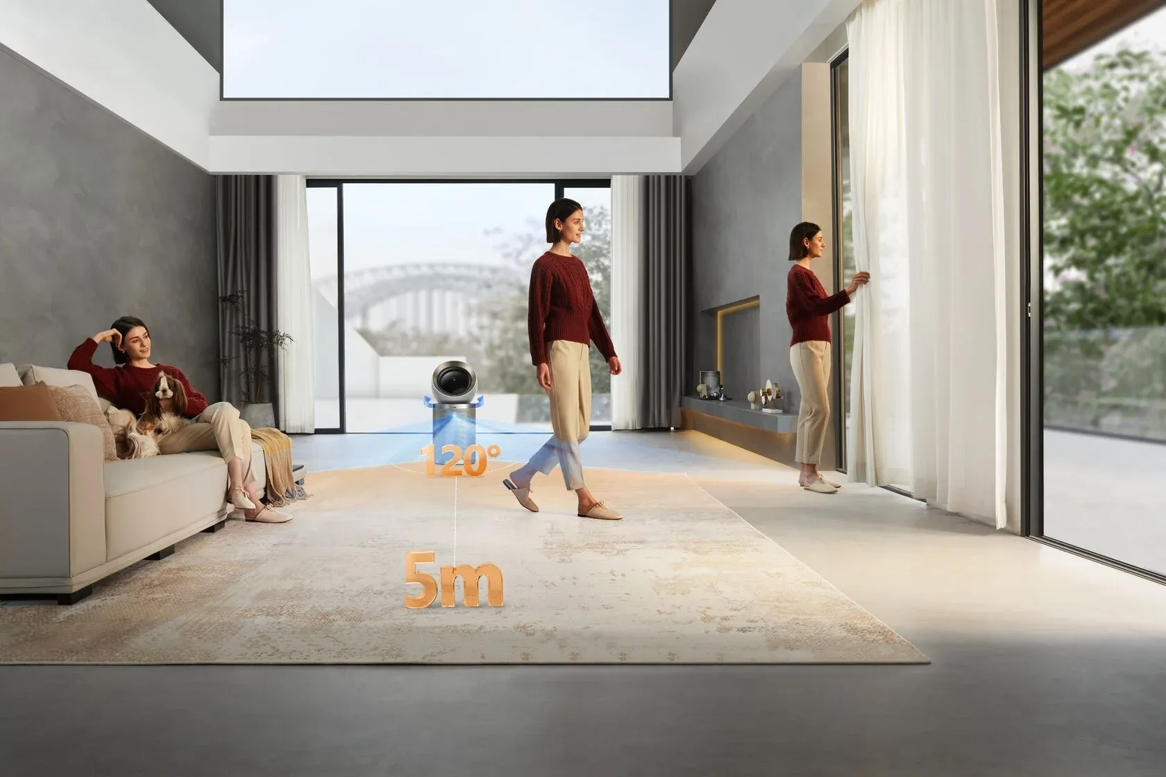 Направленный воздушный поток с радиолокационным управлением