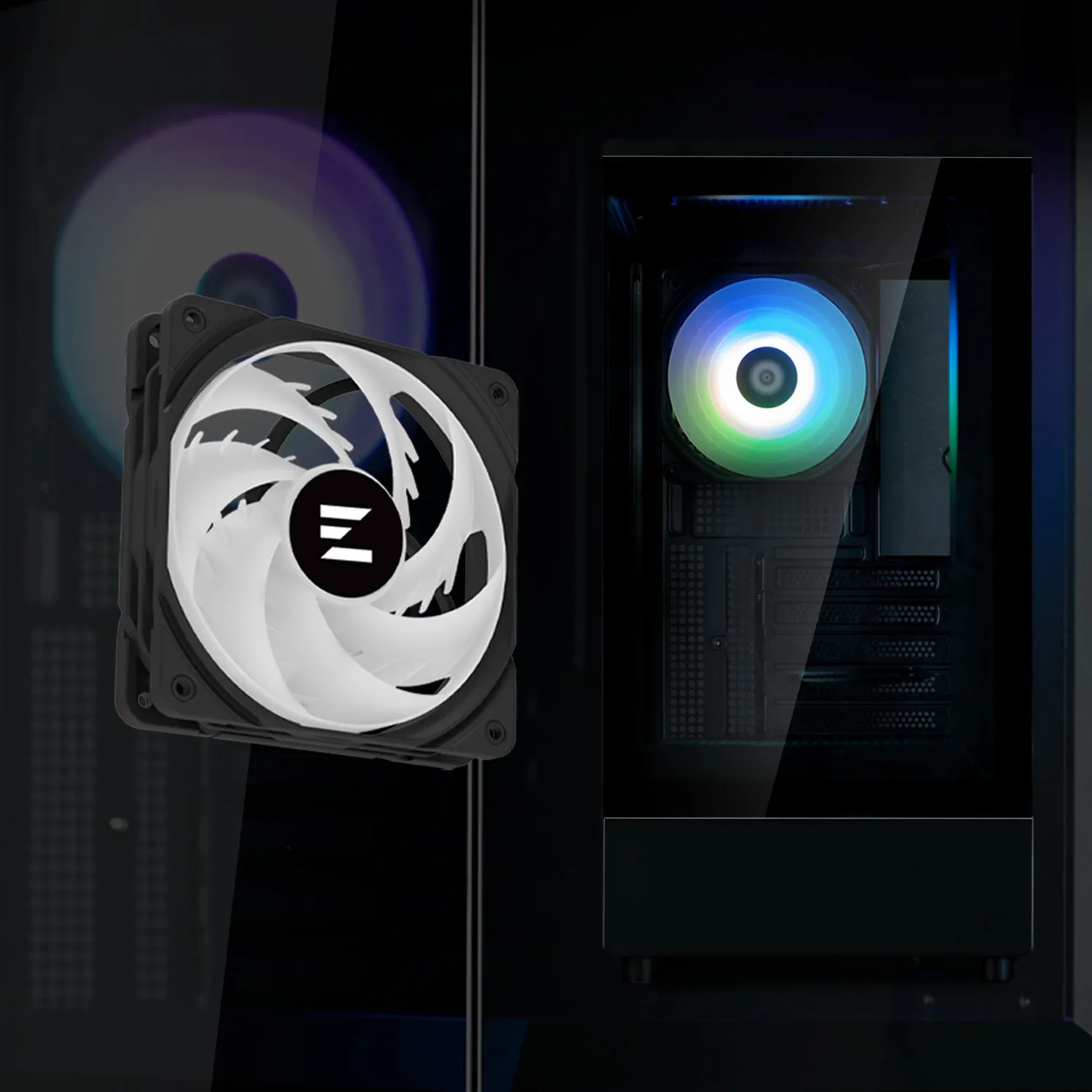 Кольцевой вентилятор Zalman AF120 с Лопасти в форме акульего плавника