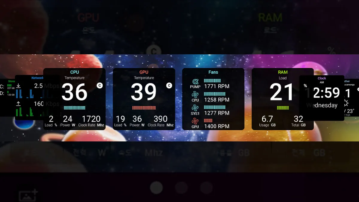 Простой и интуитивно понятный интерфейс настройки виджетов.