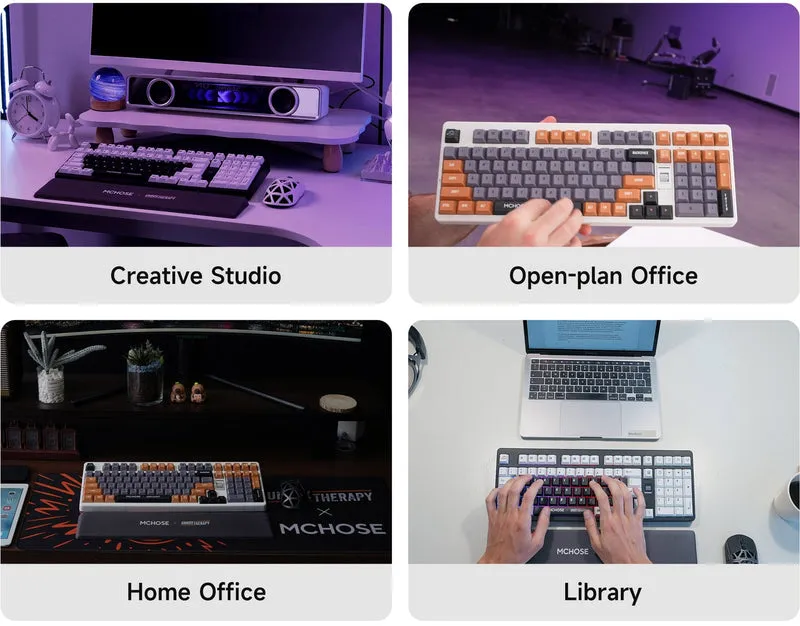 Бесшумная клавиатура для сосредоточенной работы.