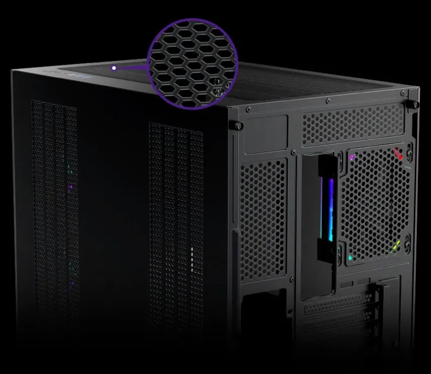 Шестиугольное вентиляционное отверстие обеспечивает максимальный поток воздуха