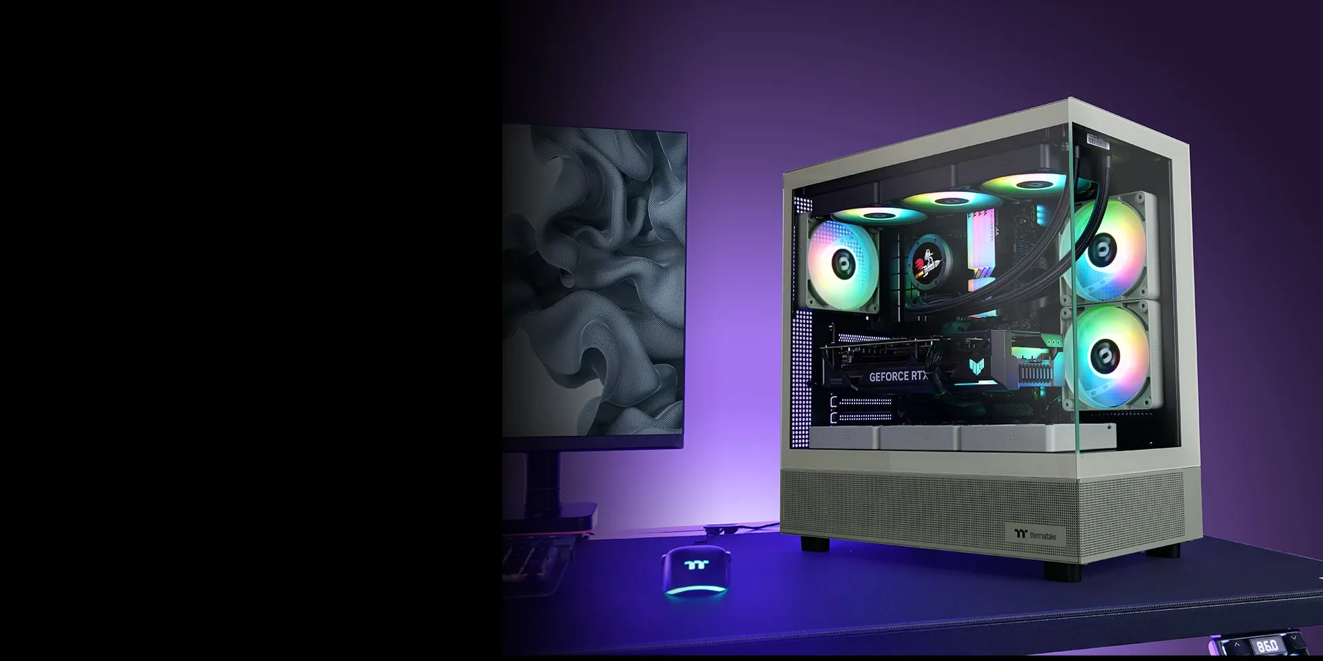 View 270 Plus TG ARGB Matcha Green Mid Tower Chassis