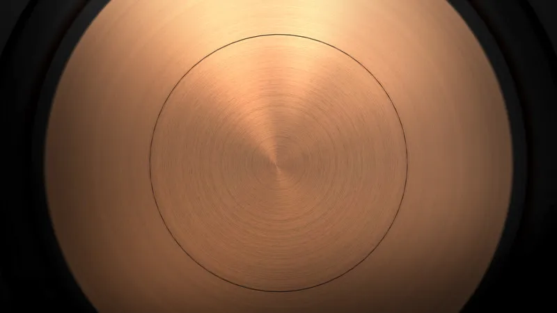 Низкочастотные динамики из термоформованного кристаллического полимера, изготовленные методом центрифугирования меди.