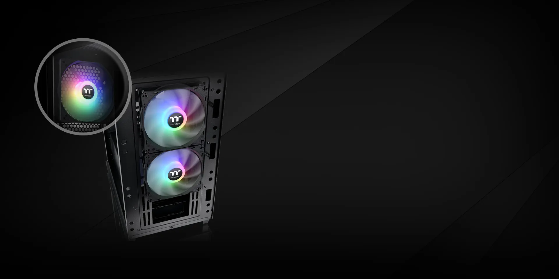 Три предустановленных 120-мм вентилятора ARGB Lite с гидравлическими подшипниками