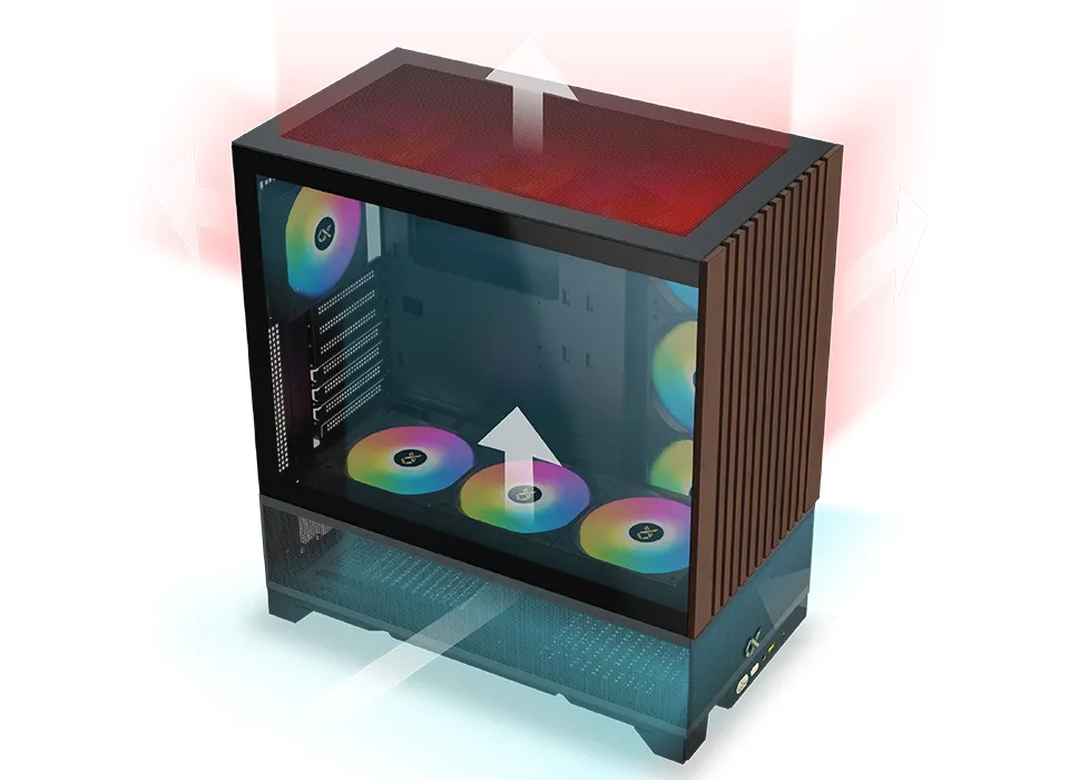 Превосходная конструкция системы вентиляции и циркуляции воздуха.