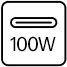 Подача мощности 100 Вт  через один кабель USB-C