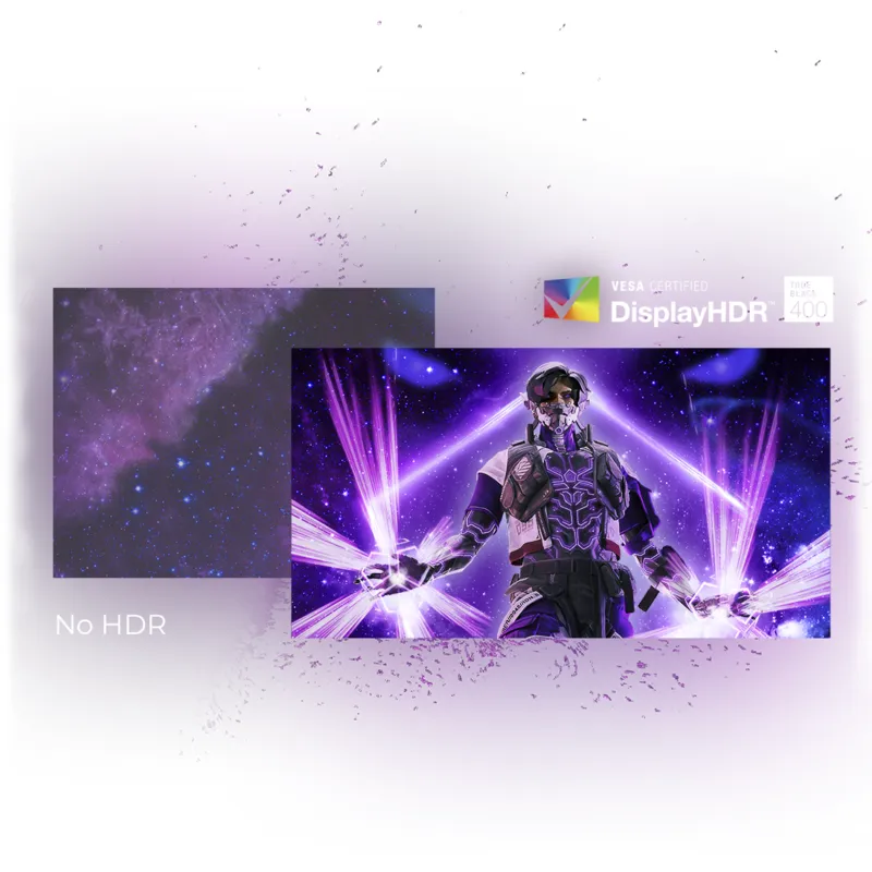 ДИСПЛЕЙ С СЕРТИФИЦИЕЙ VESA HDR™ TRUE BLACK 400