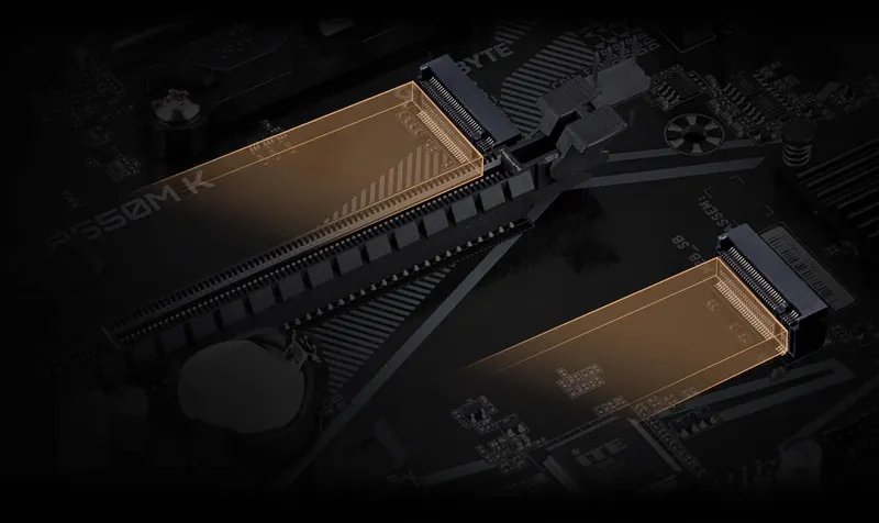 Два разъема NVMe PCIe 4.0*/3.0 M.2