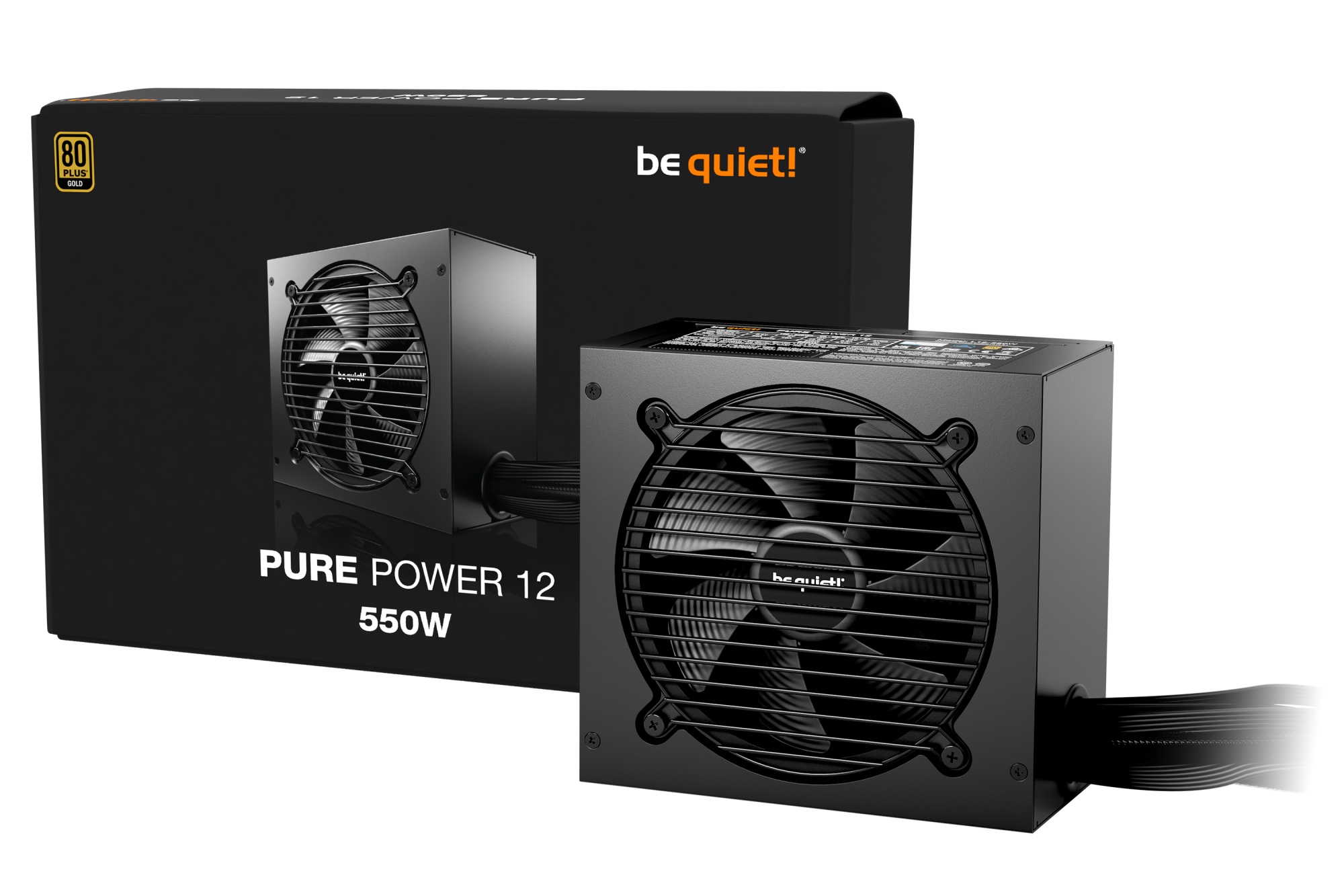 Блок питания Be quiet! Pure Power 12 550W Gold (BP001EU) [550 Вт, 80 PLUS Gold, 5x SATA, 1 x 16 pin (12VHPWR), 2 x 6+2 pin PCIe, 1x 4+4 pin CPU, EPS12V, ATX]