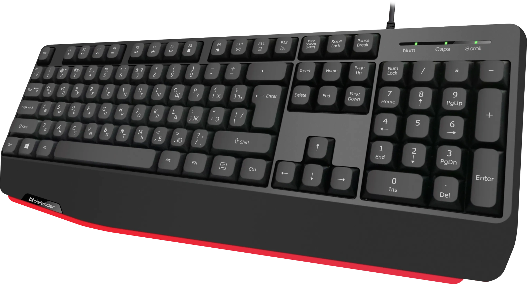 Клавиатура Defender Atom HB-546 [мембранная, проводная, черная]