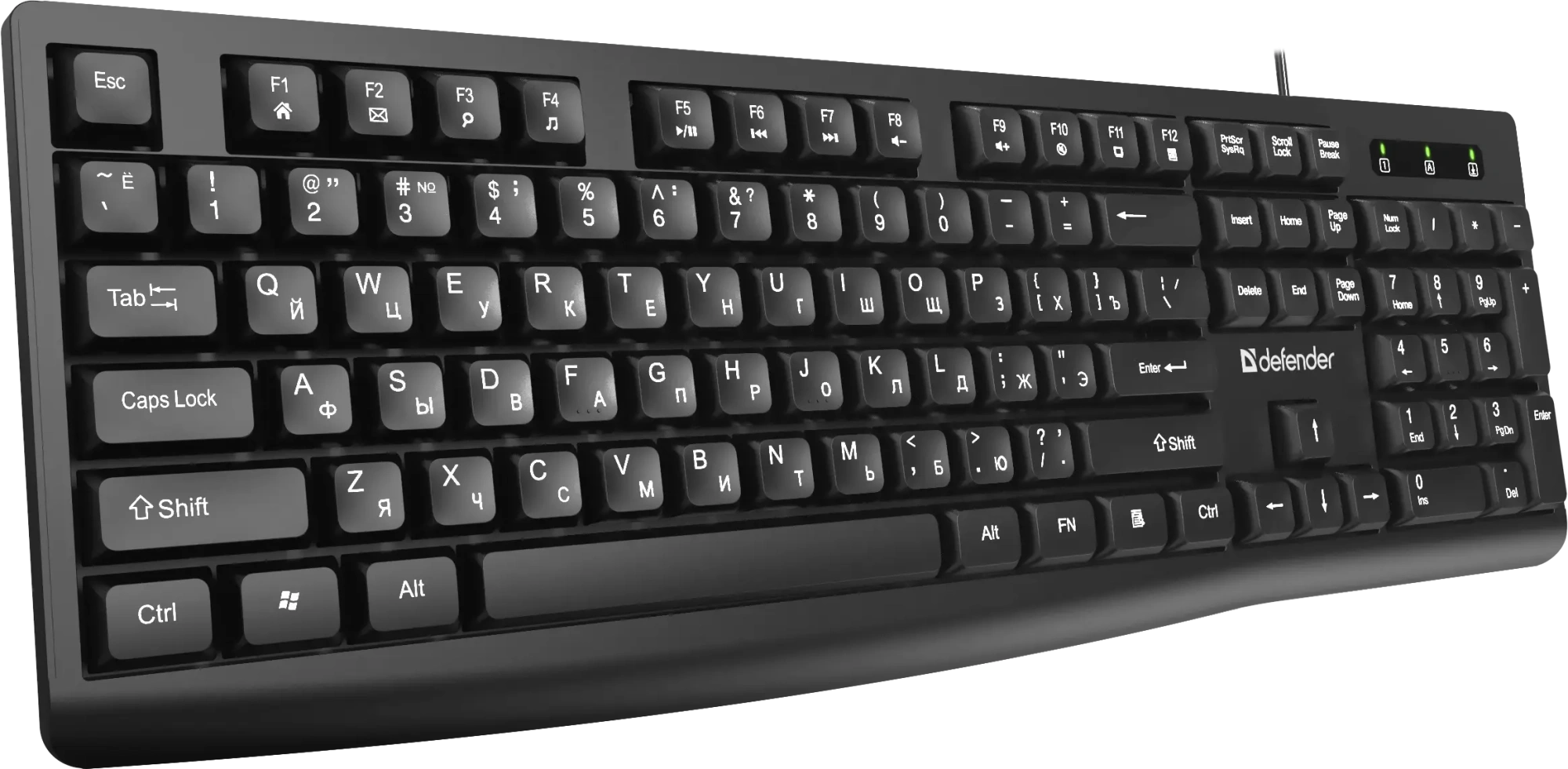 Клавиатура Defender Navigator HB-138 [мембранная, проводная, черная]