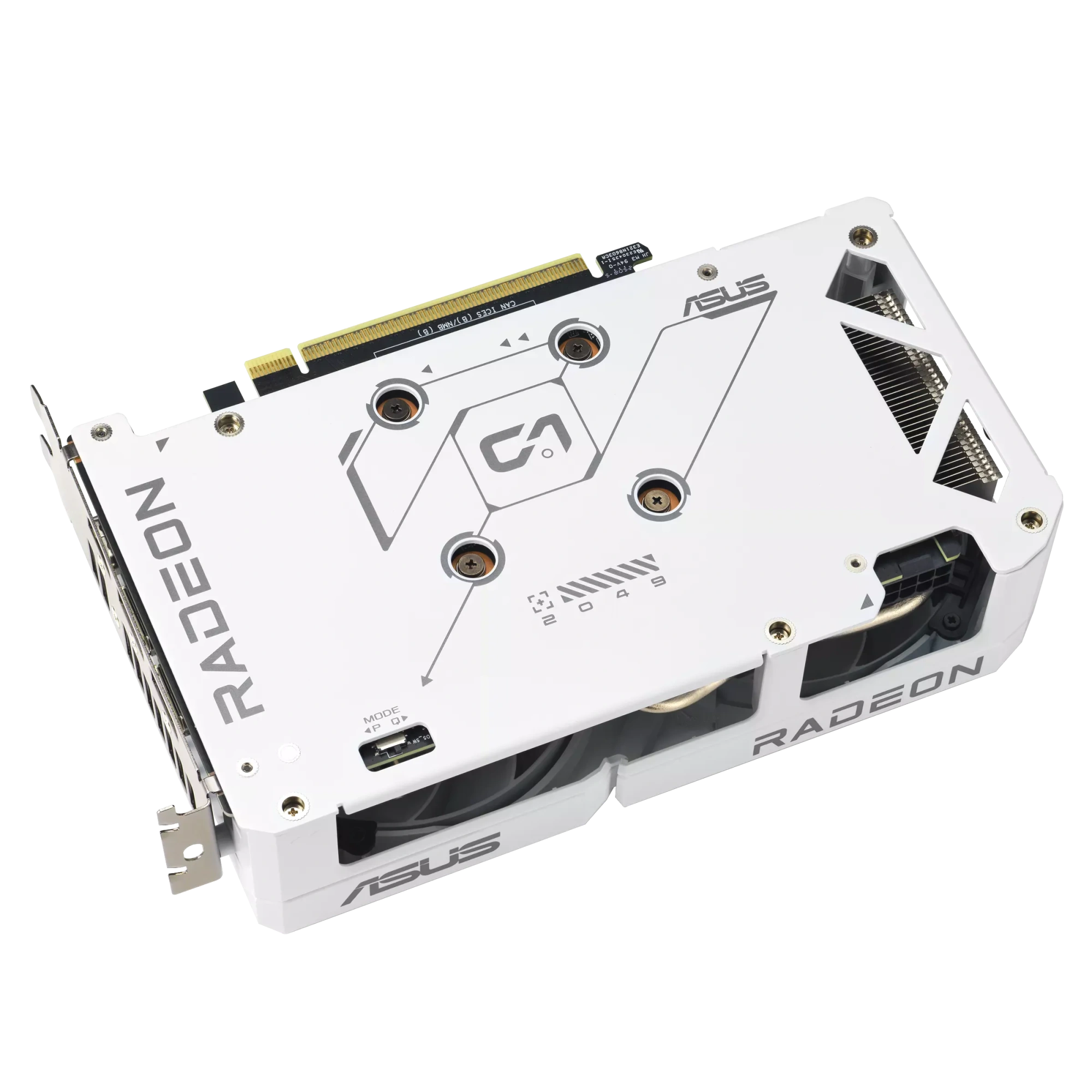 Видеокарта Asus RX 9060 XT DUAL WHITE (DUAL-RX9060XT-16G-WHITE) [16 ГБ, GDDR6, 128 бит, HDMI, DisplayPort (2 шт)]