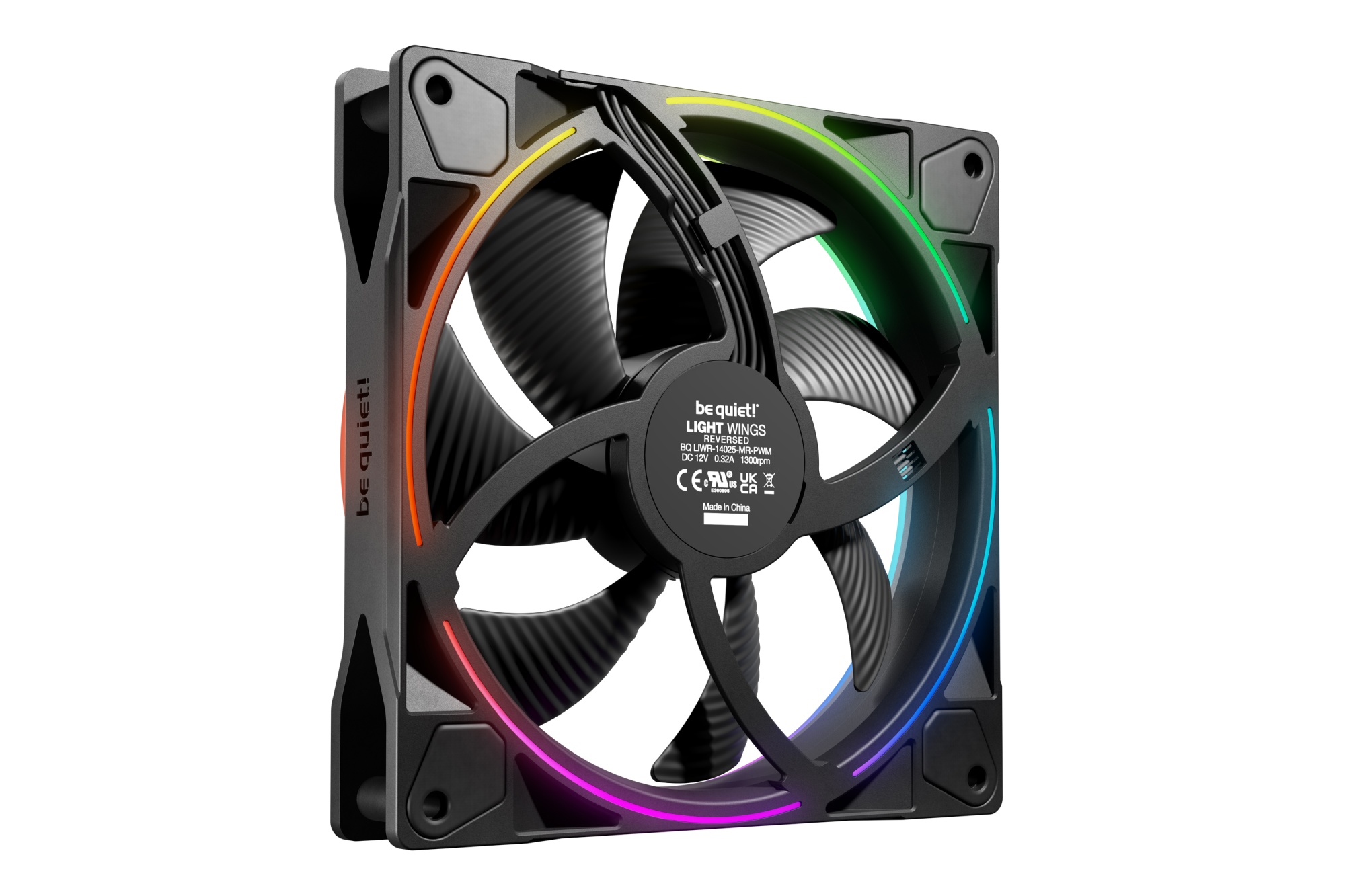 Вентилятор для корпуса Be quiet! Light Wings 140mm PWM Reverse (BL134) [140 мм, 1500 об/мин, 56 CFM, 23.3 дБ, PWM]