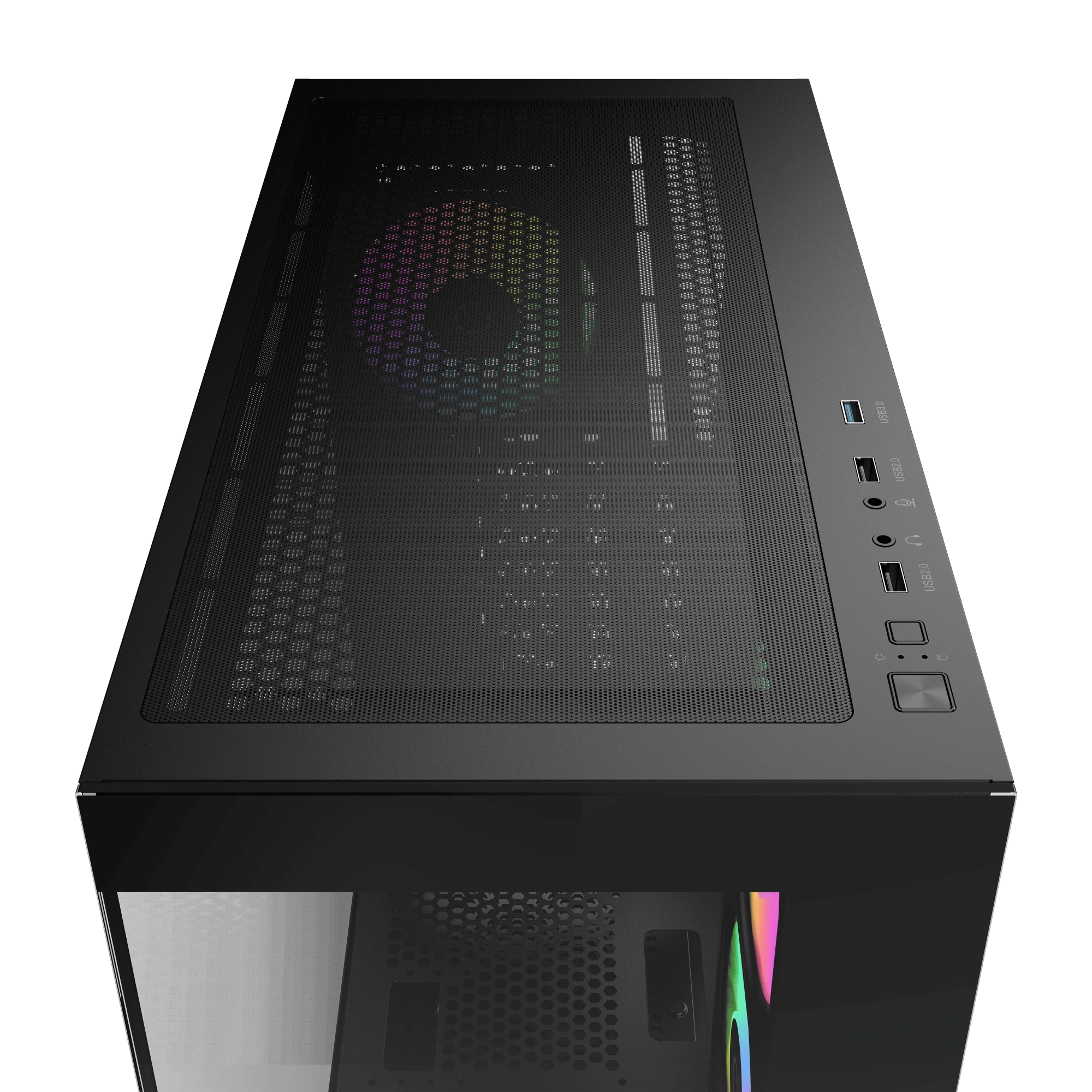 Корпус Ocypus Gamma C72 BK ARGB (Gamma-C72-BKD400XX-GL) [Midi Tower, 120 мм * 4 ARGB, черный]