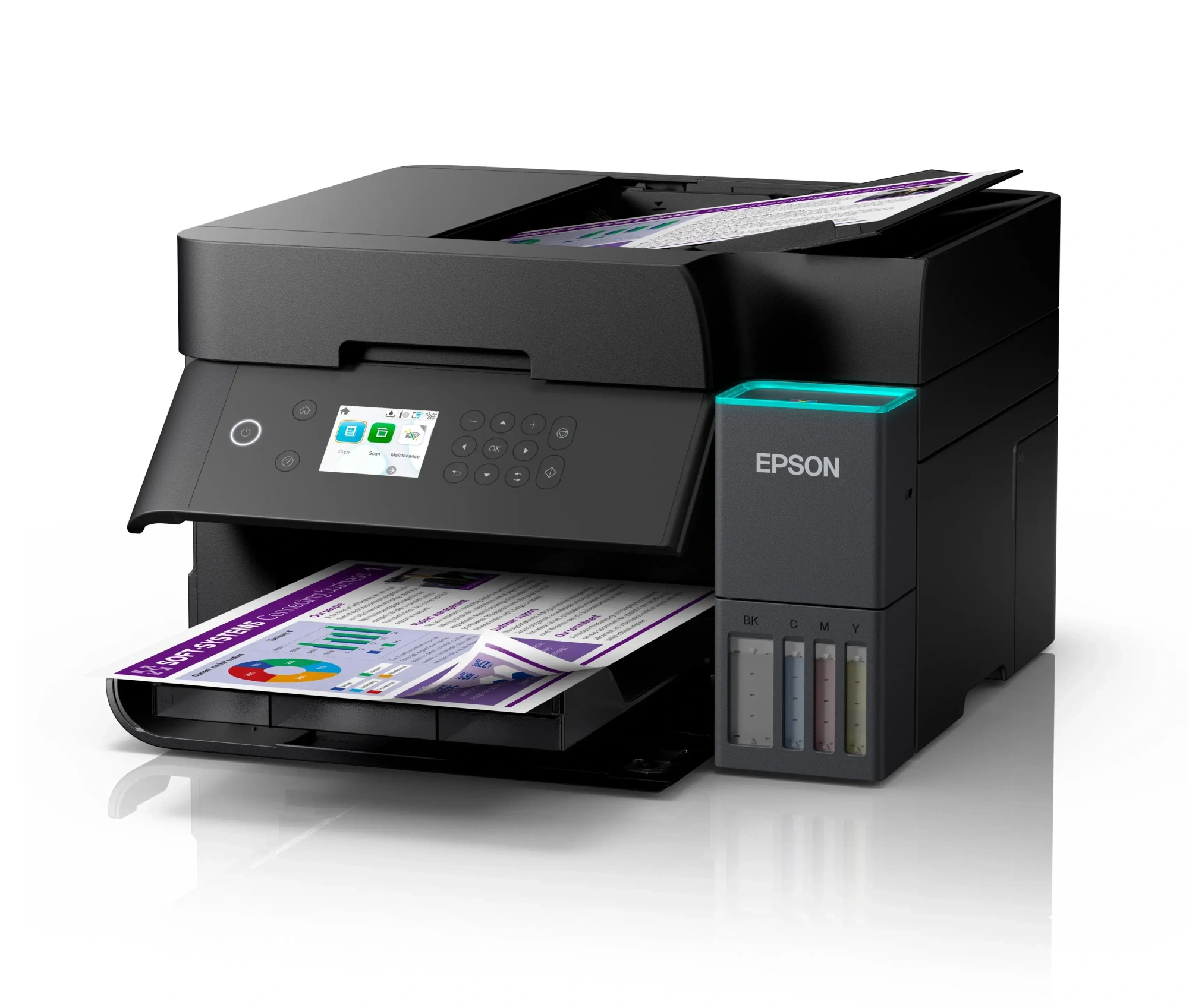 МФУ Epson L6376 (C11CL43407) [A4, струйный, цветной, СНПЧ, 4800 x 1200 DPI, Дуплекс, АПД, Ethernet (RJ-45), USB]