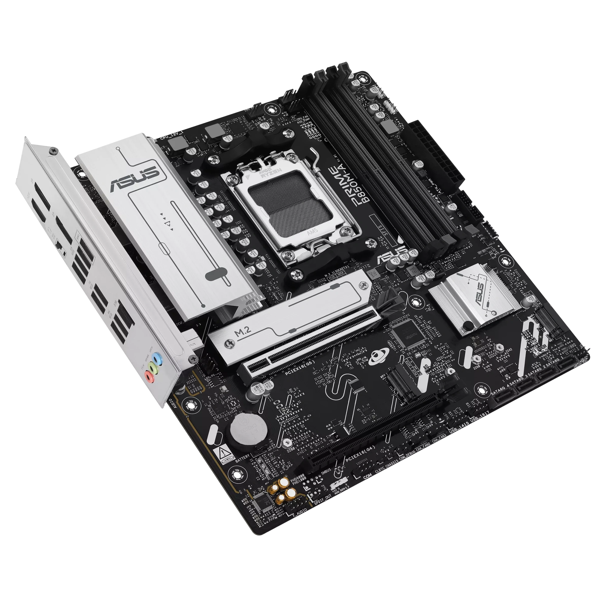 Материнская плата Asus PRIME B850M-A-CSM [AM5, AMD B850, 4xDDR 5, 3xM.2, 2xPCI-E x16, Micro-ATX]